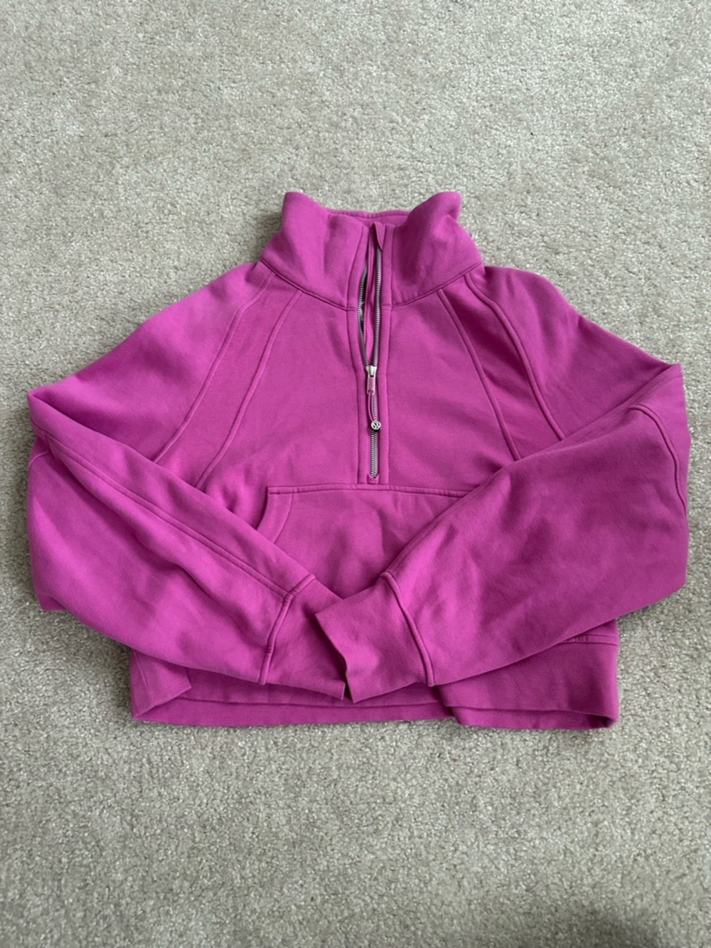 lululemon athletica Cropped Half-Zip Scuba Pullover in Pow Pink